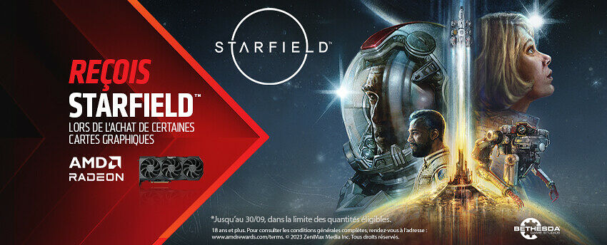 Starfield offert avec une sélection de GPU AMD Radeon