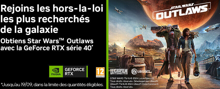 Star Wars Outlaws offert avec NVIDIA