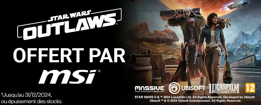 Star Wars Outlaws offert par MSI !