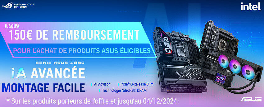 Jusqu'à 150€ remboursés par Asus