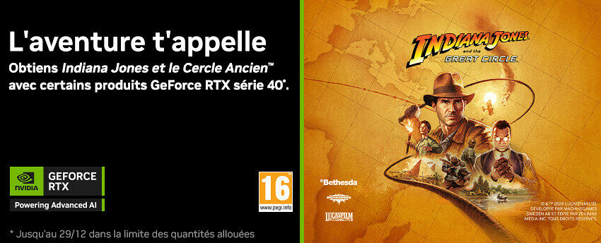 Indiana Jones and the Great Circle offert avec NVIDIA