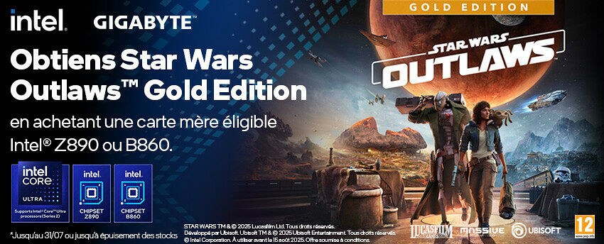 Star Wars Outlaws offert par Gigabyte !