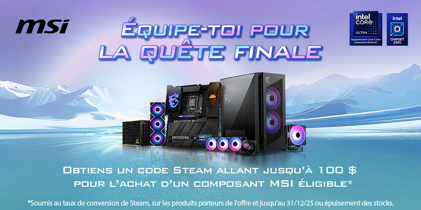 20$ de code Steam offert par MSI !