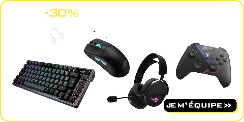 Jusqu'à -30% périphériques Asus