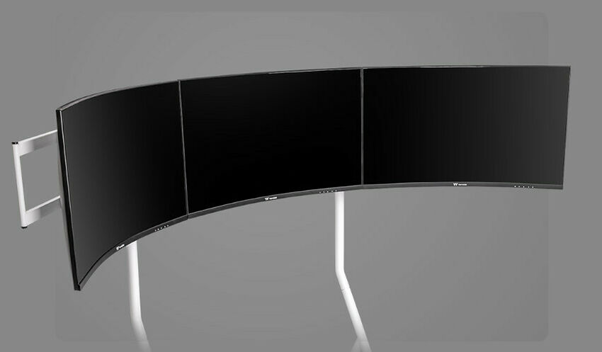 Thermaltake Triple Racing Monitor Stand Pro (Blanc) (image:2)