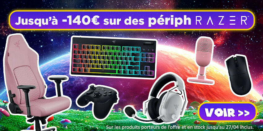 Jusqu'à -140€ périphs Razer