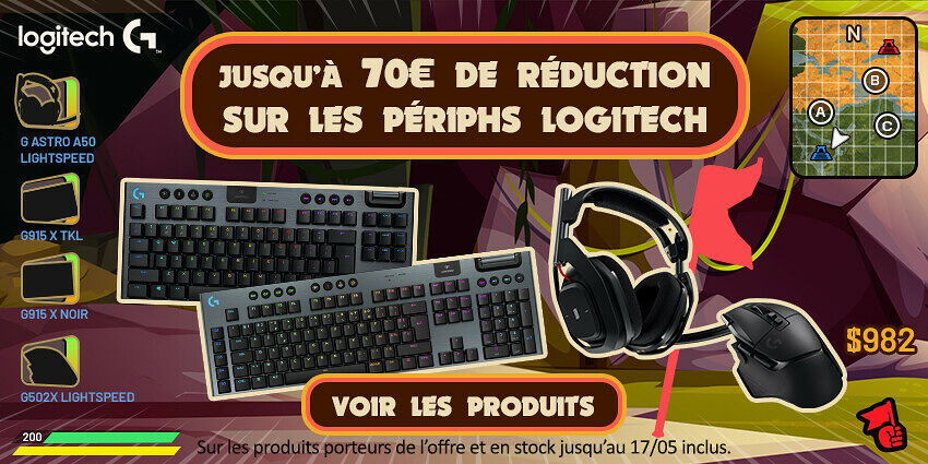 Jusqu'à -70 périphs Logitech