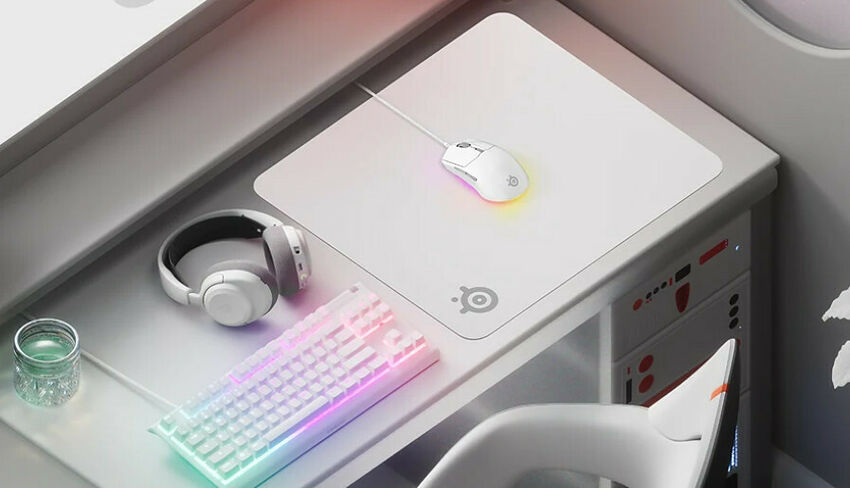 SteelSeries QcK L (Blanc) (image:2)
