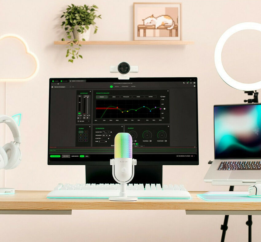 Razer Seiren V3 Chroma 32-Bit DSP - Blanc (image:2)