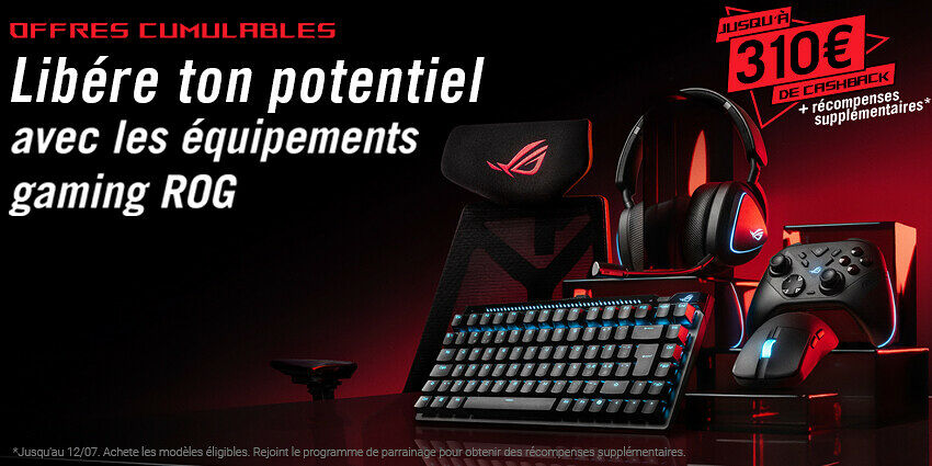 Jusqu'à 310€ remboursés avec Asus
