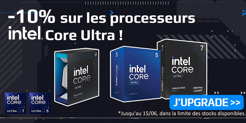 10% processeurs Intel Core Ultra