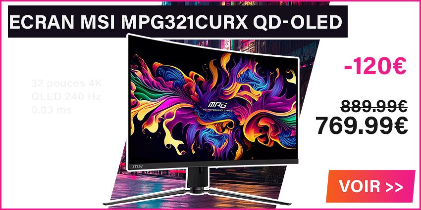 Ecran MSI MPG321CURX QD-OLED