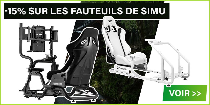 15% fauteuil de simu