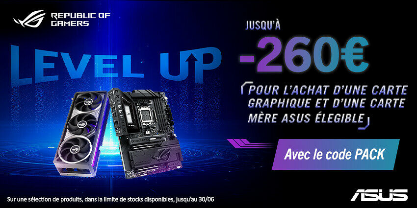 Jusqu'à 260€ sur les cartes graphiques et cartes mères Asus