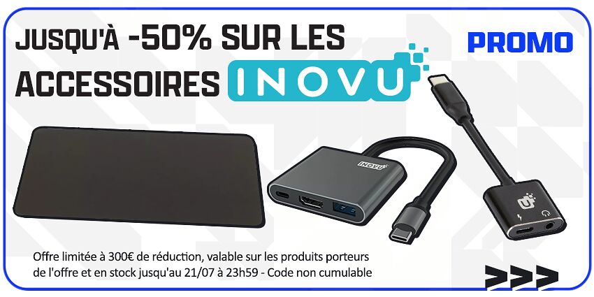 Jusqu'à -50% acceswsoires Inovu